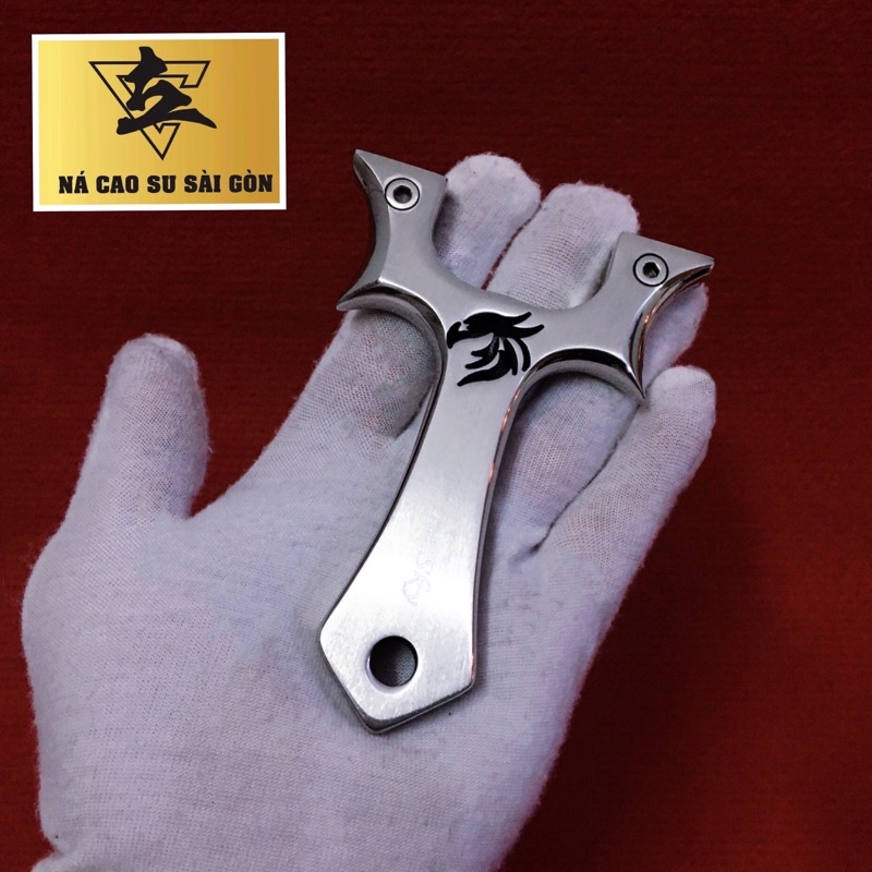 Ná cao su Ưng Vương V4 cao cấp cnc inox 304 nguyên khối đã bo cạnh hoàn thiện giúp cầm ôm tay chạc 7.5cm