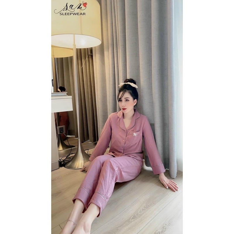 BỘ PIZAMA NHUNG TĂM TRƠN 6 MÀU | BigBuy360 - bigbuy360.vn