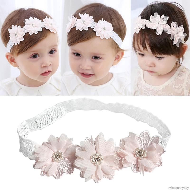 Băng Đô Đính Hoa Giả Xinh Xắn Cho Bé Gái