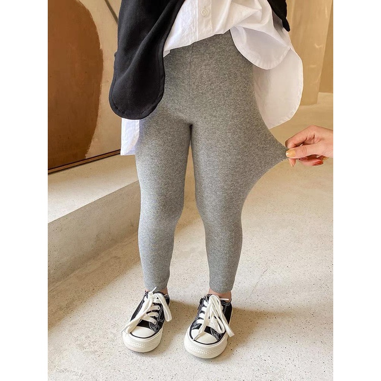 Set quần legging dài bé gái 4 màu chất thun co giãn  thoải mái vận động Shushibaby