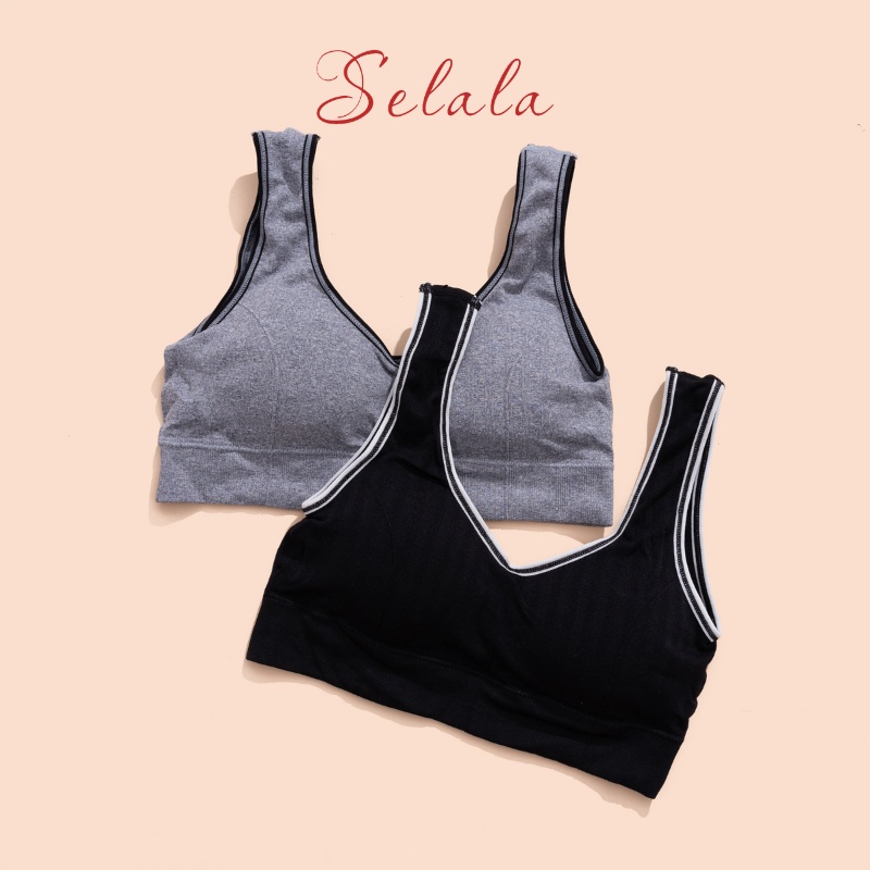 Áo Bra Tập Gym Yoga Selala Cotton Thấm Hút Siêu Tốt, Co Giãn Thoải Mái AGY02