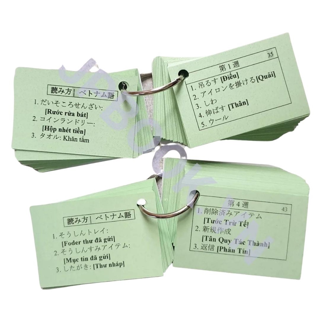Thẻ học Kanji - Từ Vựng - Ngữ Pháp bản mới nhất
