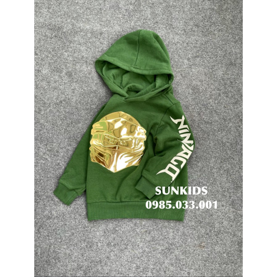 Áo hoodie nỉ Ninjago Xanh