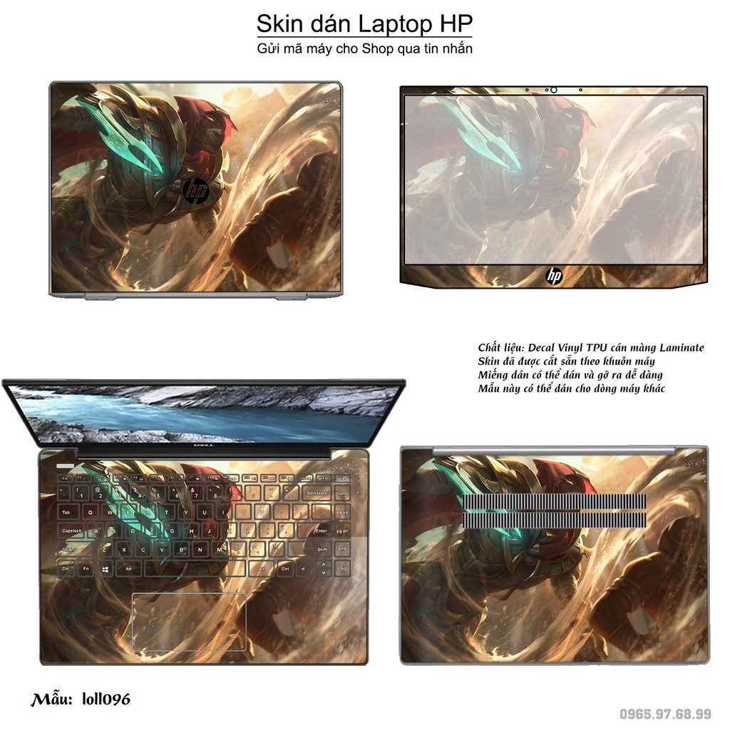 Skin dán Laptop HP in hình Liên Minh Huyền Thoại nhiều mẫu 14 (inbox mã máy cho Shop)