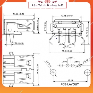 [Lập Trình Nhúng A-Z][G10] Combo 10 Chiếc Đầu USB Đực AF90