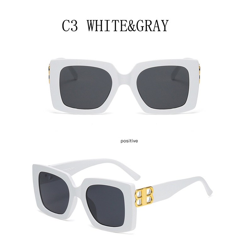 Kính mát gọng vuông màu sắc ngọt ngào phong cách retro 2021