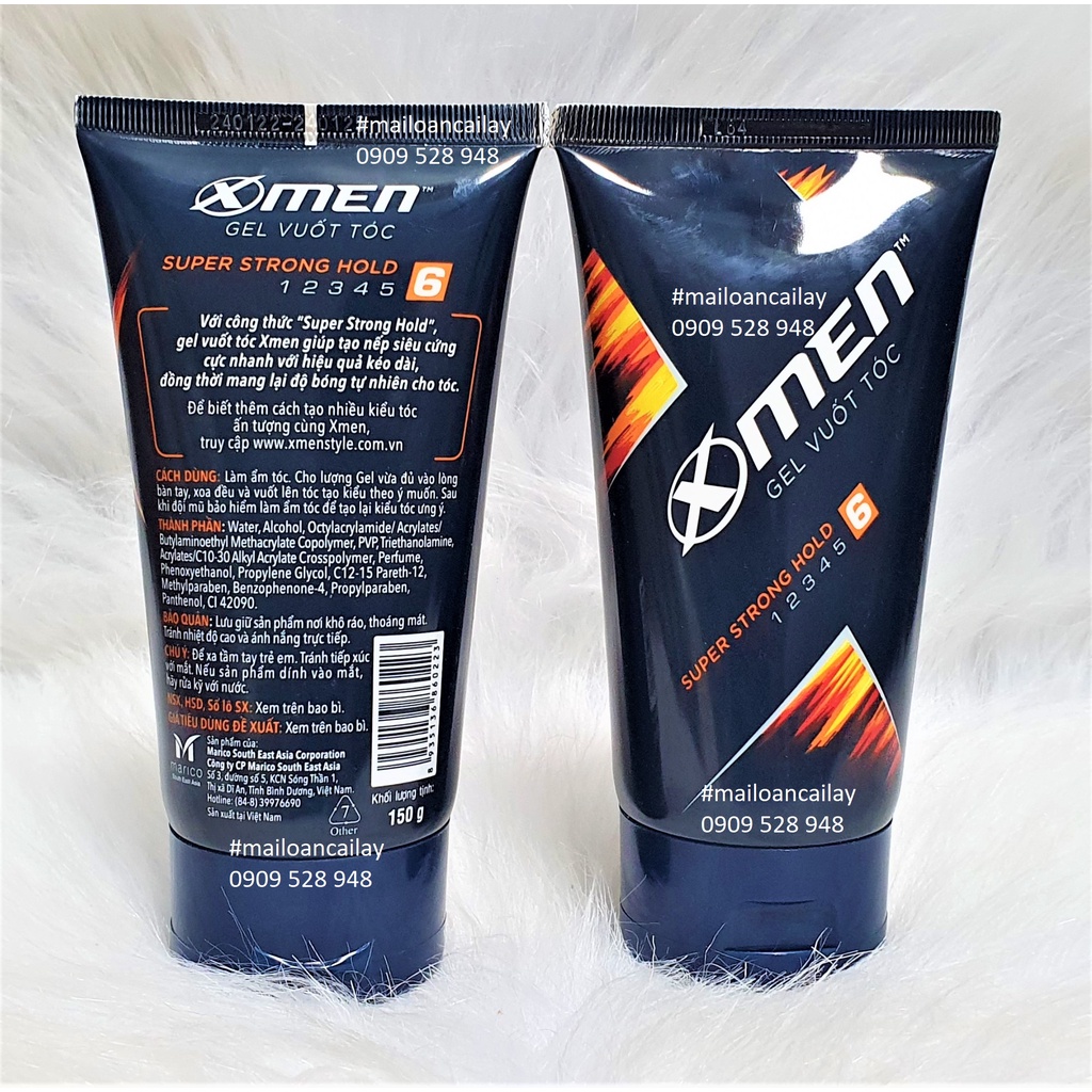 Gel X-men vuốt tóc nam 150g