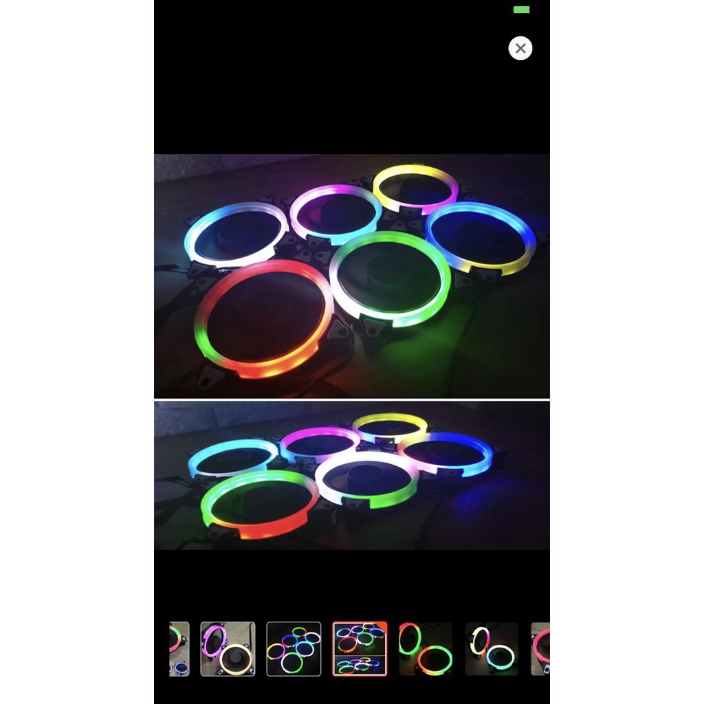 Bộ 6 FAN RBG 12 cm tặng remote và hub chạy led 2 vòng | BigBuy360 - bigbuy360.vn