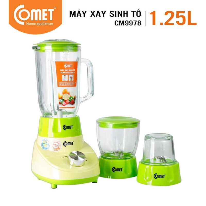 (CHÍNH HÃNG COMET) LINH KIỆN CỐI THỦY TINH NHỎ VÀ CỐI THỦY TINH TO MÁY XAY SINH TỐ COMET CM9953 CM9978 CM9828 CM9976