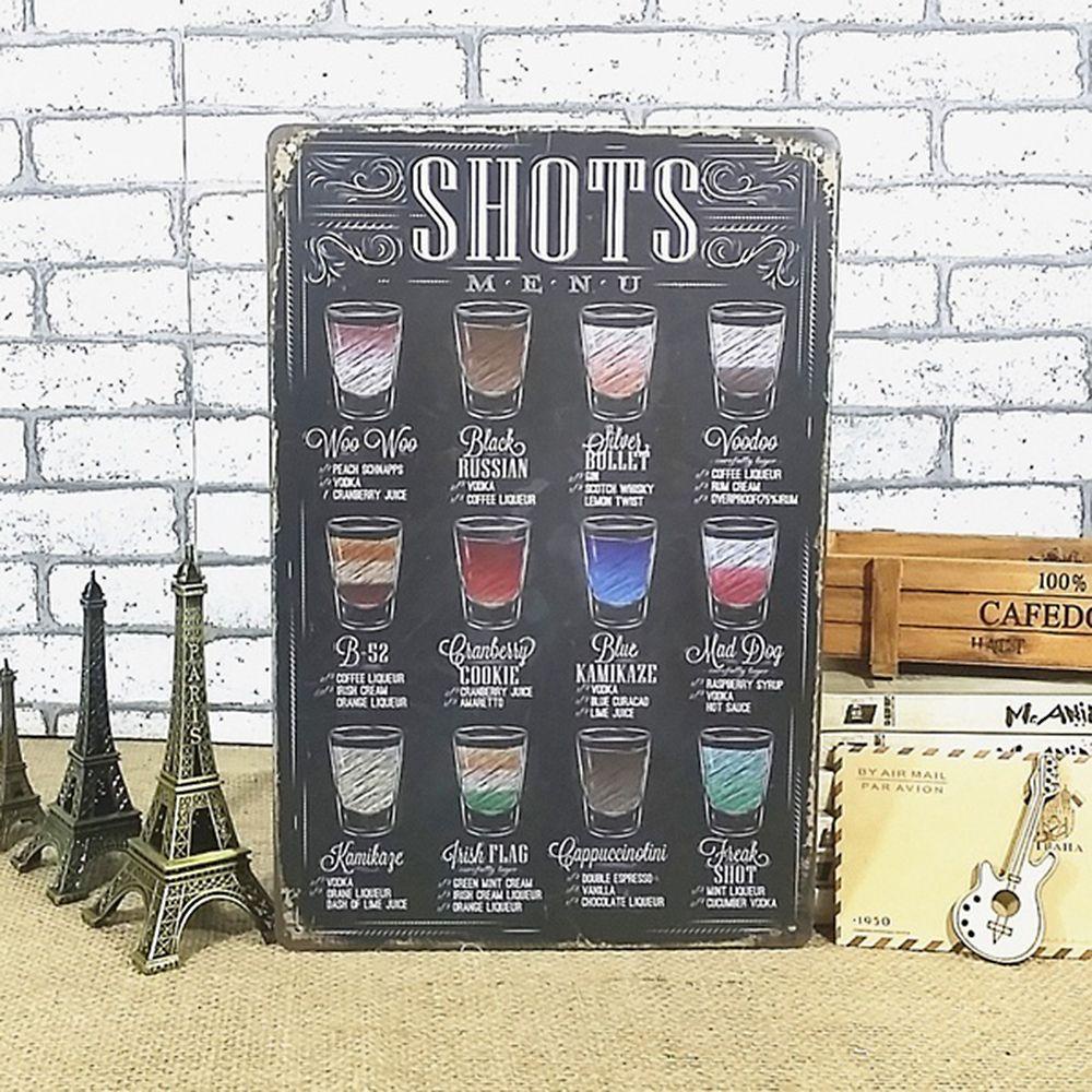 BEAUTY Rectangle Retro Sign Club Metal Tin Plate Vintage Plaque Cafe House  Bar Wall Art Home Decor Cool Pub Coffee Menu Board