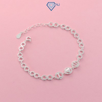 Quà tặng cho người yêu - Vòng tay nữ bạc thật hình vô cực đẹp LTN0251 - TNJ