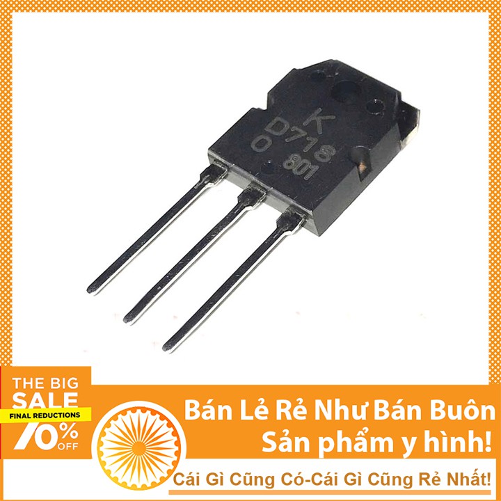 Sò Âm Thanh D718 TO-247 TRANS NPN 8A 120V Hàng Mới Tiện Lợi