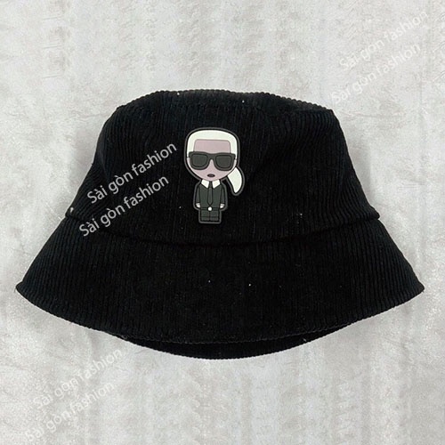 Mũ Bucket Nhung Tăm thêu Tem Thám Tử | Nón tai bèo vành tròn thời trang Uniex Nam Nữ SG132
