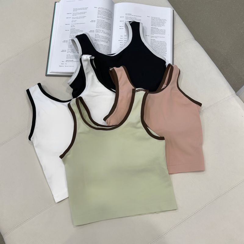 Áo Thun Không Tay In Chữ Thiết Kế Mới Thời Trang Theo Phong Cách Hàn Quốc