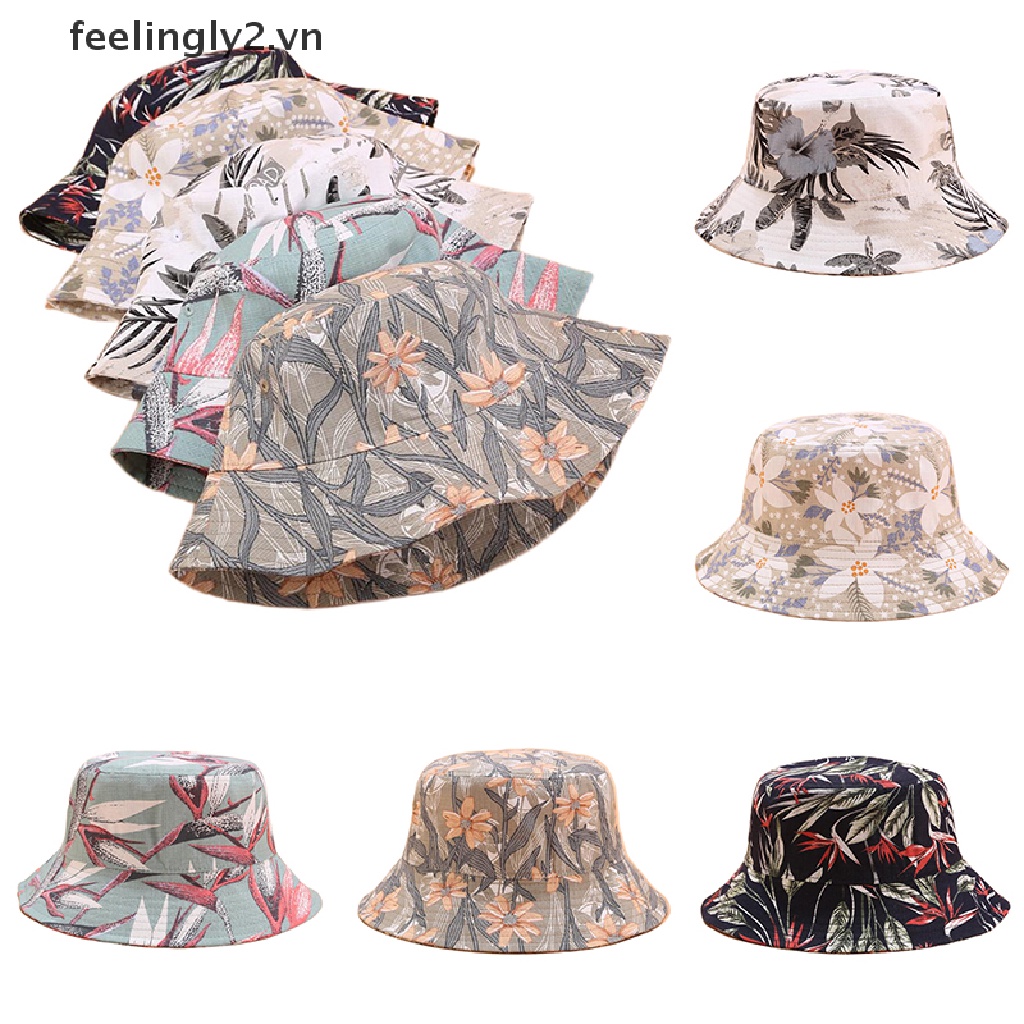 Mũ bucket Hai Mặt Họa Tiết Hoa Xinh Xắn Thời Trang