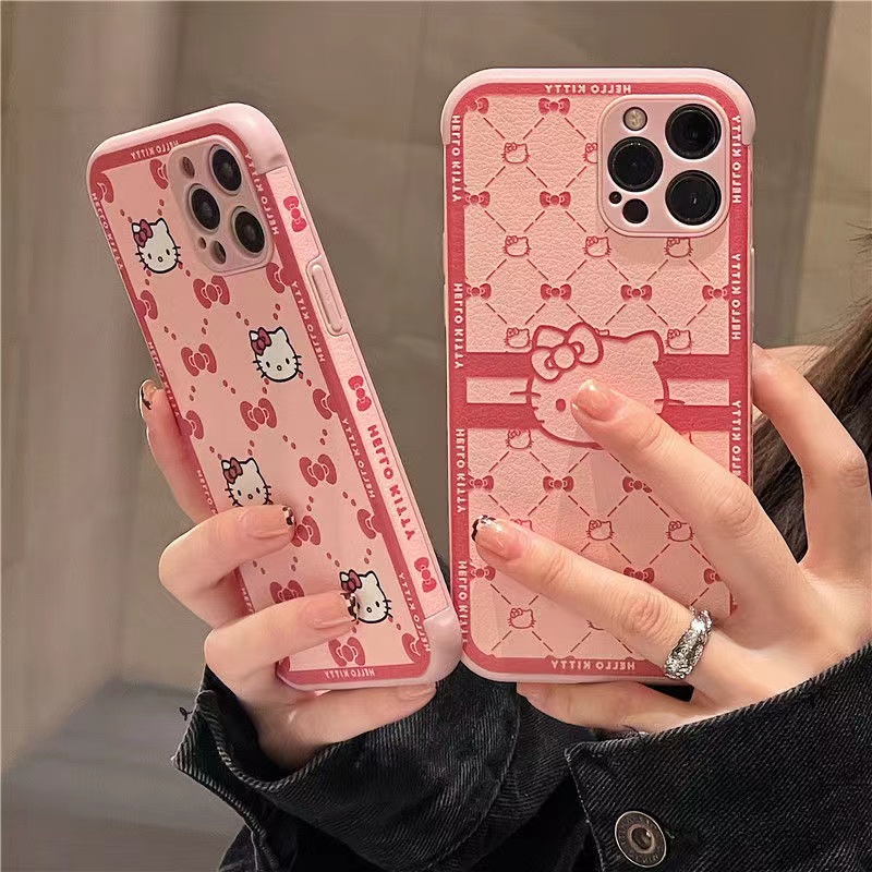 Ốp Điện Thoại Da Mềm Chống Sốc Hình Vuông Màu Hồng Thời Trang Cho iPhone 13 12 11Pro Max X XR XS Max 8 7 Plus