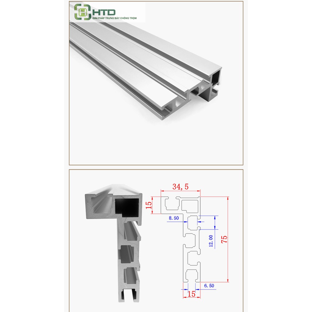 Máng nhôm trượt - Nhôm góc - Hàng rào bảo vệ mép