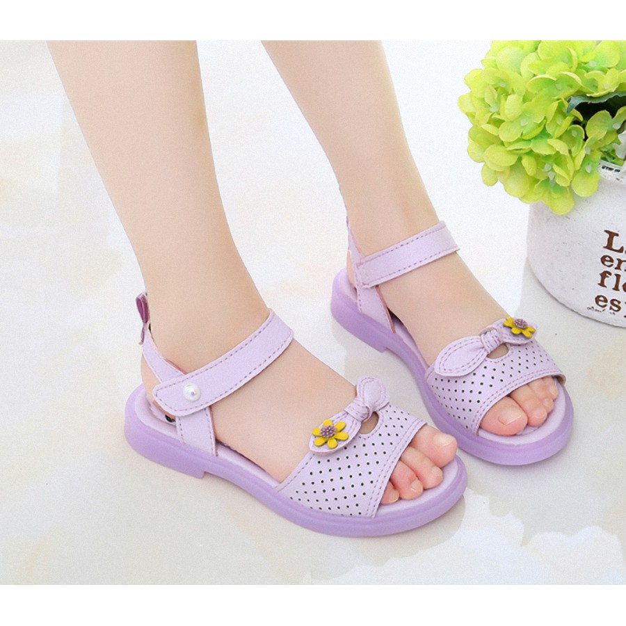 Sandal bé gái nơ hoa tím 3 - 12 tuổi kiểu dáng Hàn Quốc SD104