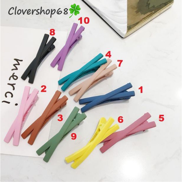 Kẹp Tóc 💖FREESHIP 💖 Giảm 20K Khi Nhập [BOPNLOVE1] Kẹp tóc nơ, kẹp tóc chữ X mầu trơn