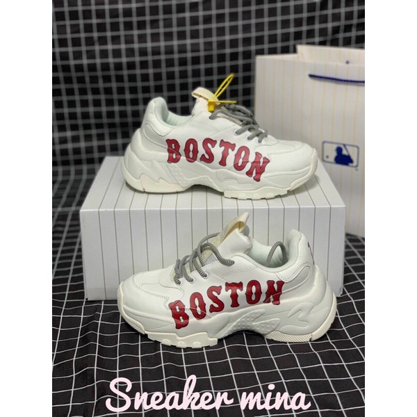 Giày mlb boston chữ in . giày thể thao nam nữ sneaker full box