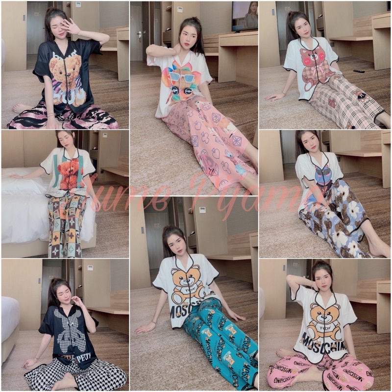 ⚡️ Bộ Pijama Viền Sóng Tay Ngắn Quần Dài Xinh Xuất Sắc - JUME