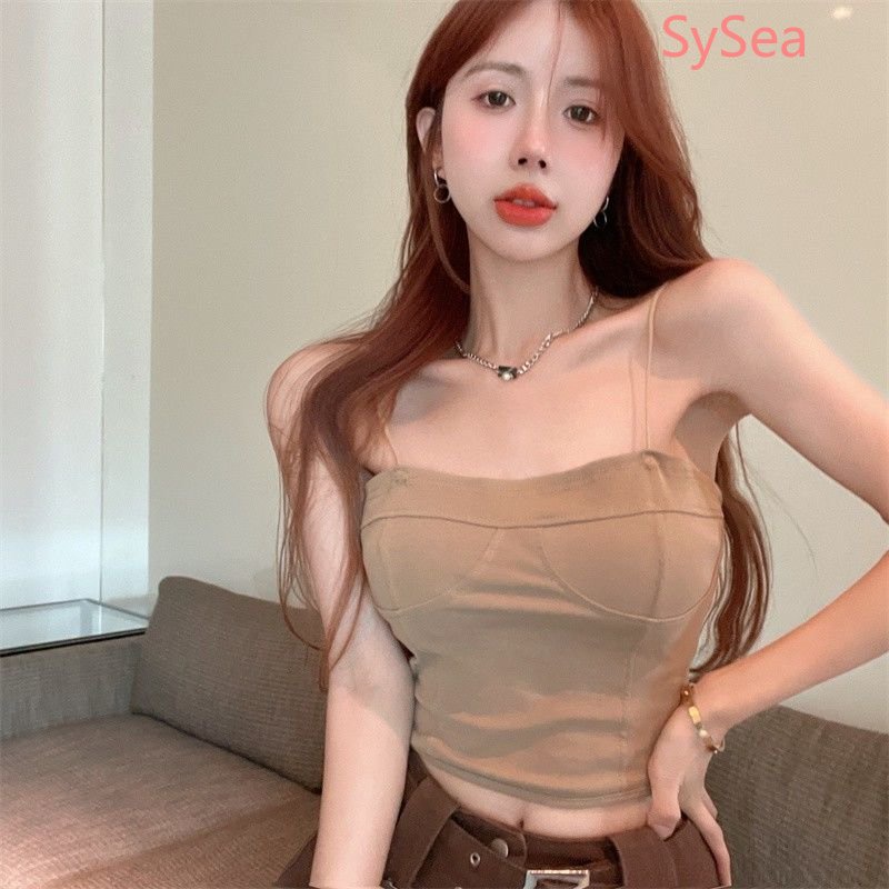 Áo Hai Dây Màu Sắc Đơn Giản Quyến Rũ Cho Nữ