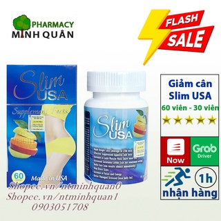 Viên uống giảm cân SLIM USA ⚡Chính Hãng⚡ 60 viên - Giảm cân hiệu quả không gây mệt_MINH QUÂN