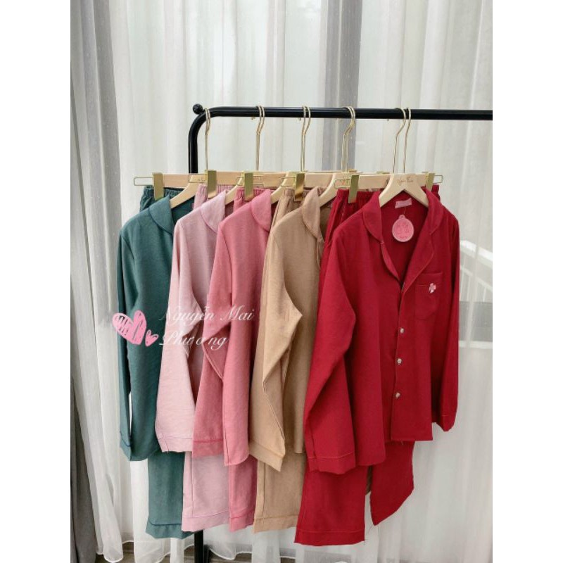 BỘ PIJAMA NHUNG TĂM TRƠN CAO CẤP