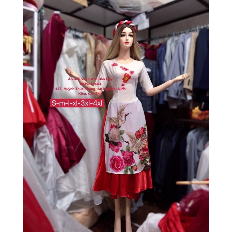 Áo dài cách tân nữ xả kho, áo dài tết