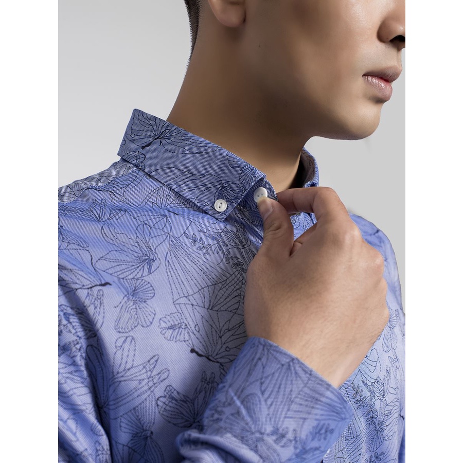 Áo sơ mi nam dài tay ARISTINO sợi tre kháng khuẩn from rộng ALS56308