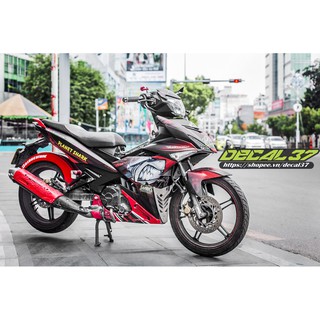 Tem Trùm Exciter 150 Shark đỏ đen