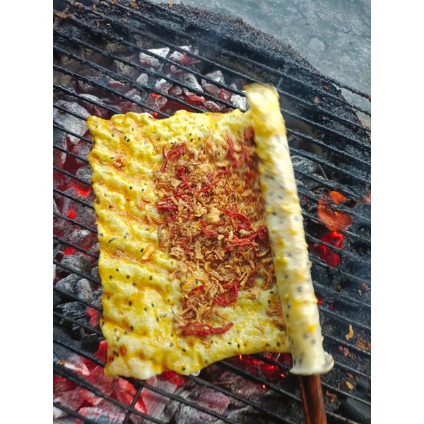 Combo 10c bánh tráng Anh Bảy Mập bánh nướng mắm ruốc chà bông