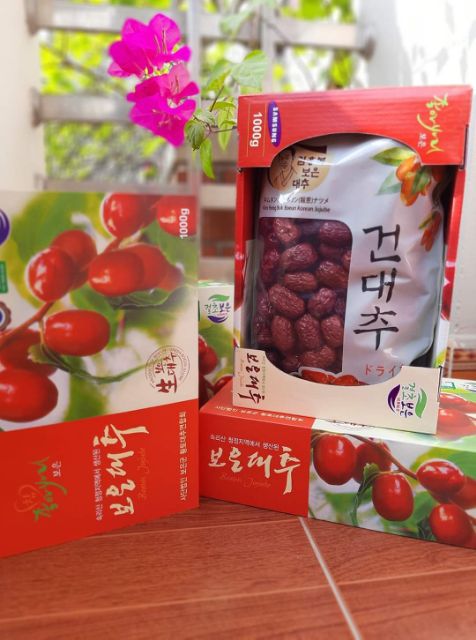 Táo đỏ Hàn Quốc sấy khô hộp 1KG | BigBuy360 - bigbuy360.vn