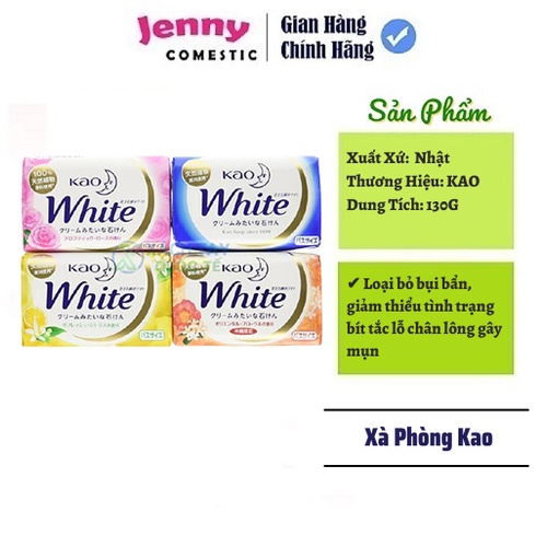 [CHÍNH HÃNG] Xà Phòng Tắm KAO WHITE (130G)_Nhiều bọt mịn _Giúp đánh bay nhanh chất bẩn trên da