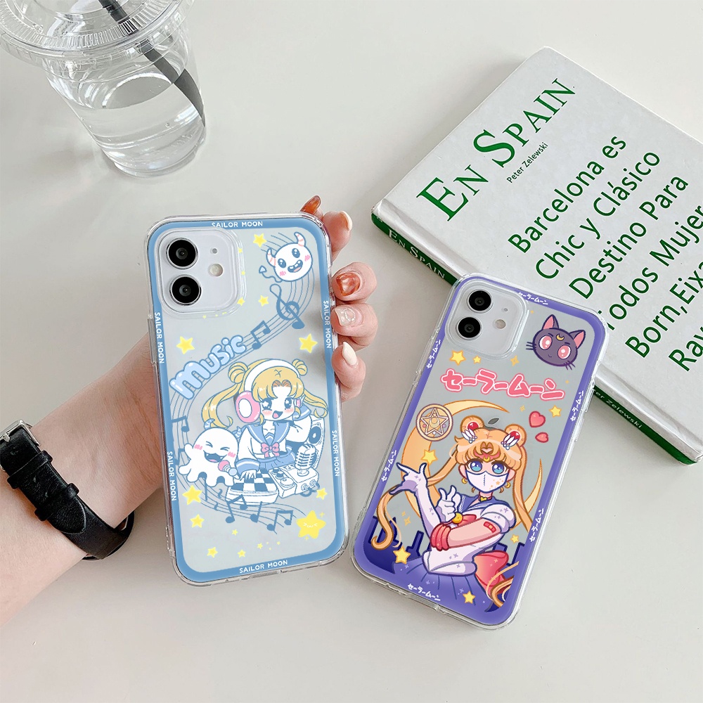 Sailor Moon Ốp Điện Thoại Họa Tiết Thủy Thủ Mặt Trăng Cho iPhone 11 12 13 pro max XS X XR XSMax 7 8 6 6s plus 5 4 SE 2020