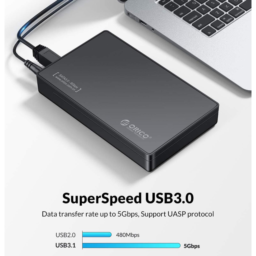 Hộp Đựng Ổ Cứng Orico 3588C3 SSD 3.5Inch Từ Cổng Sata Sang Cổng USB 3.0 / USB 3.1 Thế Hệ 1 Type C Tiện Dụng | BigBuy360 - bigbuy360.vn