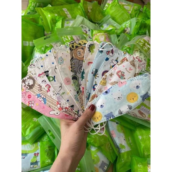 1 Túi 10 Cái Khẩu Trang Hoạ Tiết Đáng Yêu Loại KF94 Cho Bé ( 3-7 Tuổi )