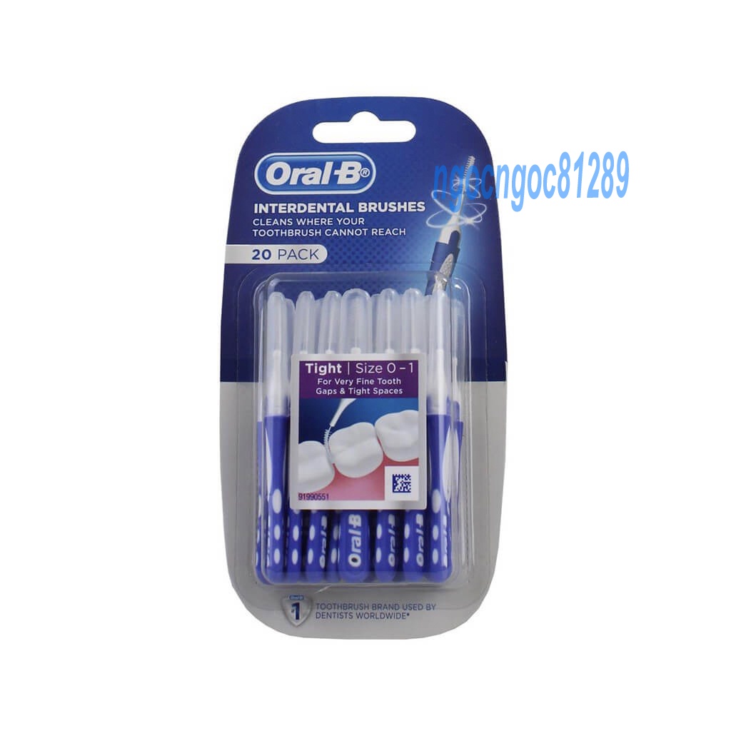 Bàn chải kẽ cho răng niềng oralb , bàn chải nhỏ oralb