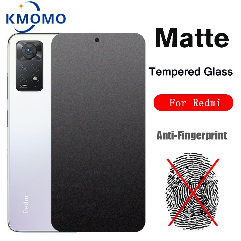 Kính cường lực chống bám vân tay cho Redmi Note 11 Pro 5G 11s 10C 10 2022 10s 10 9 9s 9a 9c 8 7 9T 8a