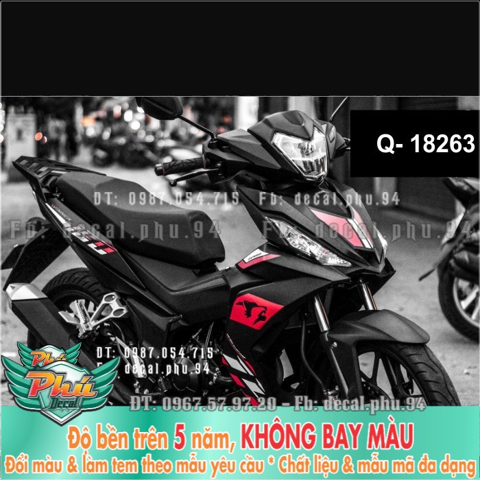 Tem rời Winner 150 sói xe đen B -1