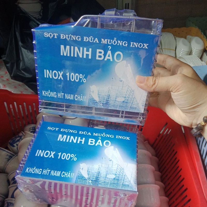 Ống Đôi Đựng Muỗng Đũa Inox Minh Bảo