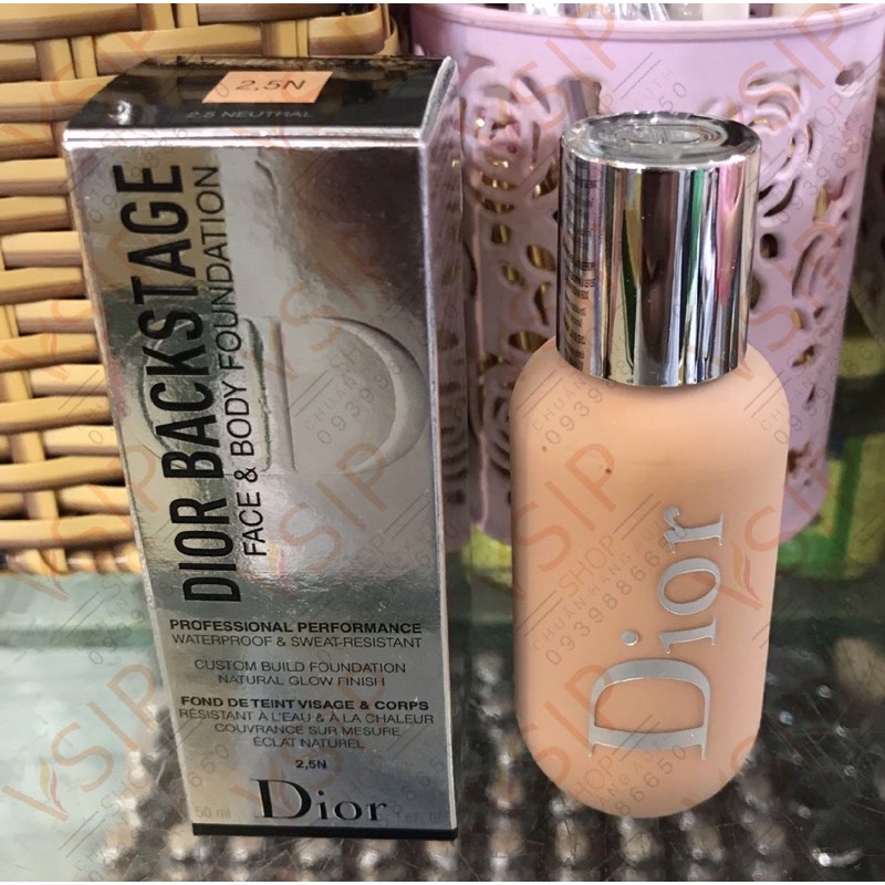 Chính Hãng -[Màu 2.5N - Tự Nhiên] Kem Nền Dior Backstage Face And Body Foundation 50ml | BigBuy360 - bigbuy360.vn