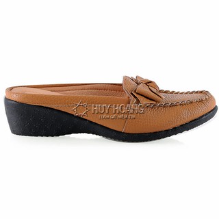 Giày sabo nữ da bò màu da PH7935