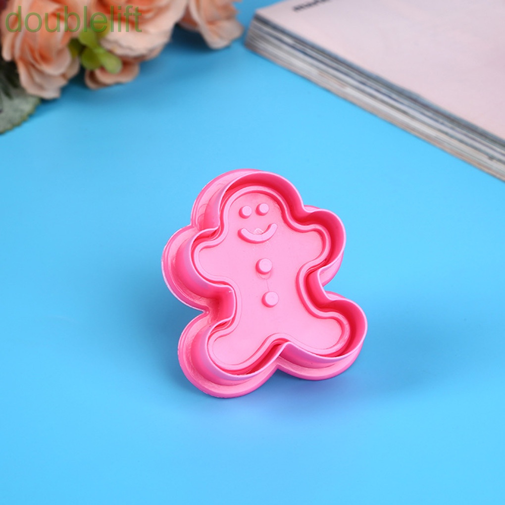 Set 4 khuôn cắt bánh bằng nhựa ABS cấp thực phẩm phong cách Giáng Sinh