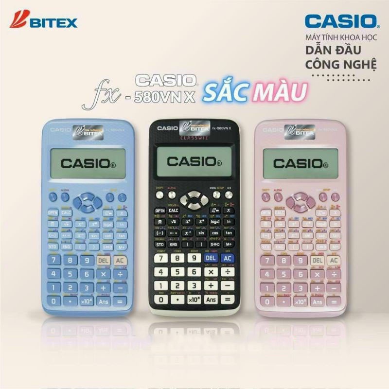 Máy Tính Casio FX 580VNX Chính Hãng Nhập Khẩu Thái Lan 521 Tính Năng Sử Dụng Tiếng Việt Bảo Hành Miễn Phí 7 Năm 1 Đổi 1