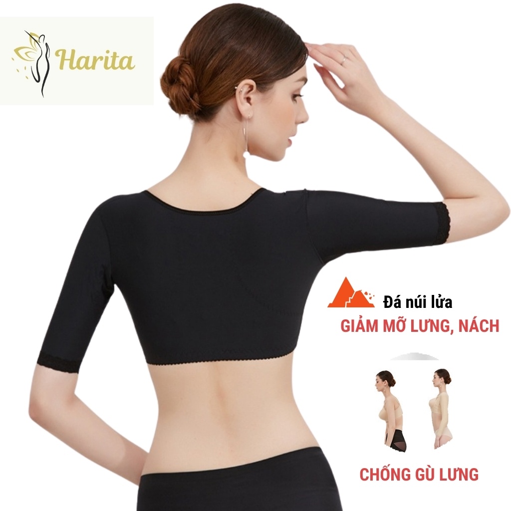 Áo định hình tay lưng gen nịt thon gọn bắp tay Harita cao cấp xuất Nhật