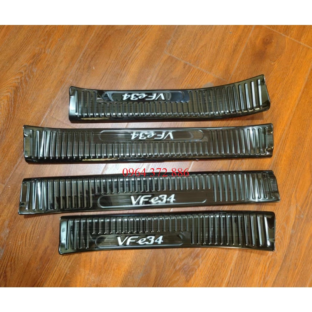Ốp bậc cửa, nẹp bước chân trong, ngoài xe Vinfast VF e34 , VFe34 titan cao cấp.2021, 2022