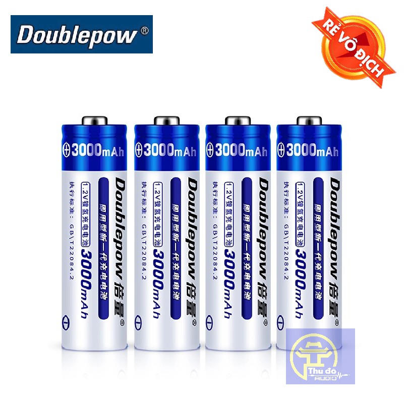 {Chính hãng} Pin sạc AA dung lượng cao Doublepow AA 3000mAh