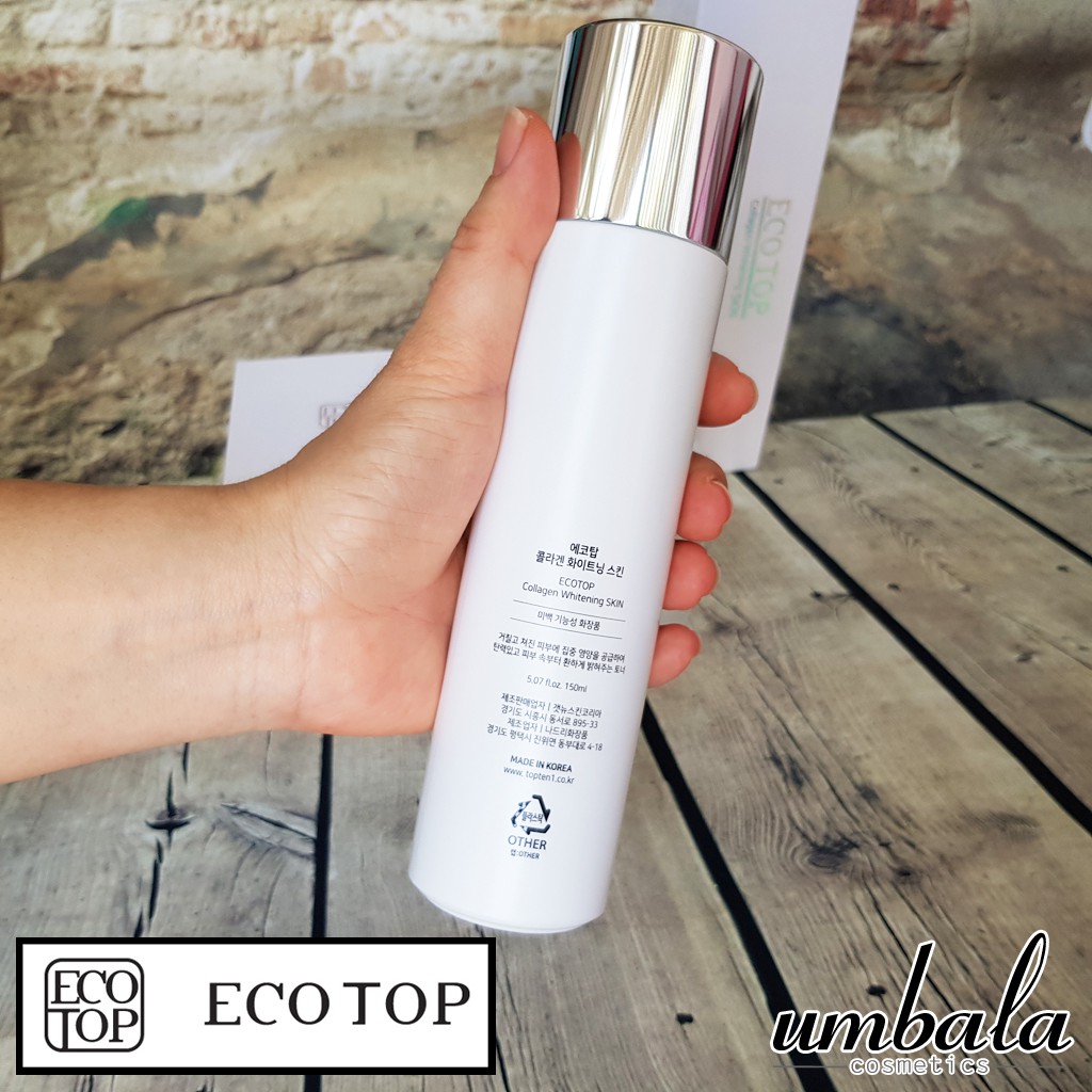 Nước hoa hồng Ecotop Collagen Whitening Skin (150ml)