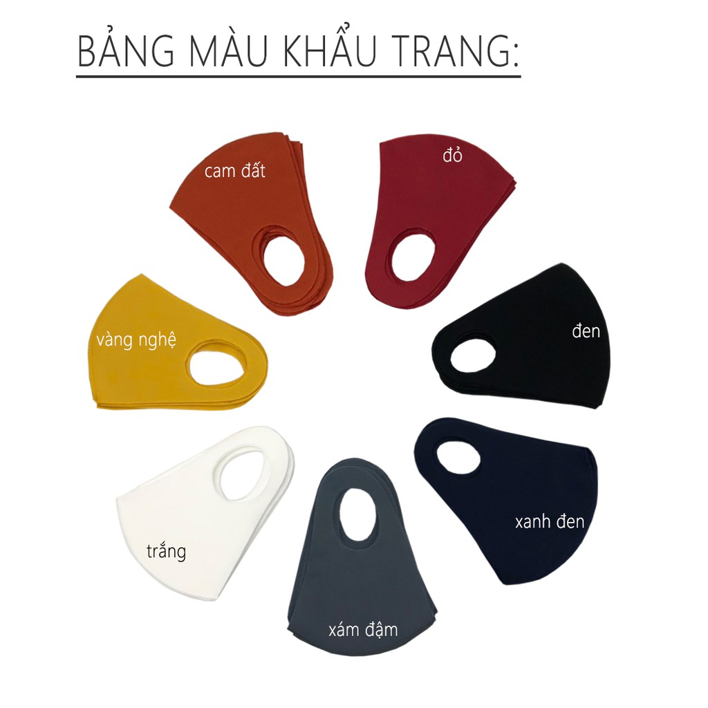 Combo 5 CÁI khẩu trang vải 3D phong cách Hàn Quốc - thời trang